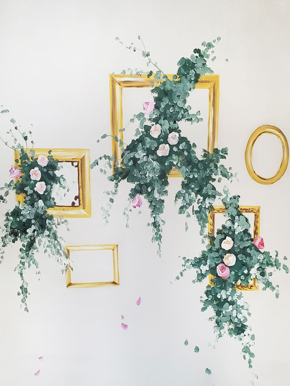 Kate Kunst-Blumen-Wand-Hintergrund entworfen von Jerry_Sina