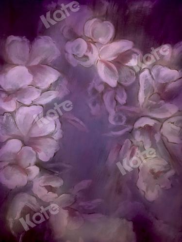 Katebackdrop£ºKate Fine Art Purple Painting Flowers Backdrop for Photography