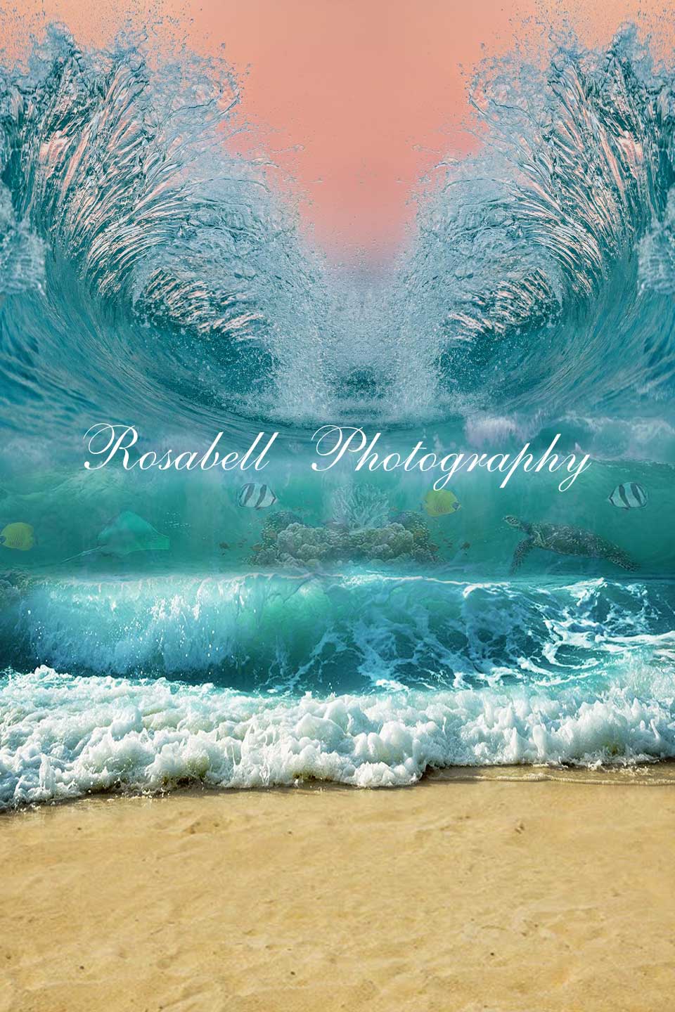 Kate Sommer Strand Wellen Geburtstag Hintergrund von Rosabell Photography - Kate Backdrop.de