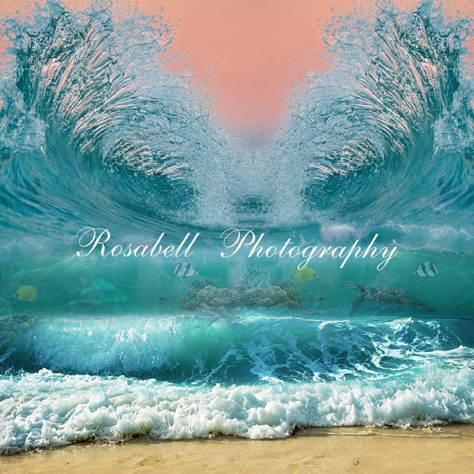 Kate Sommer Strand Wellen Geburtstag Hintergrund von Rosabell Photography - Kate Backdrop.de