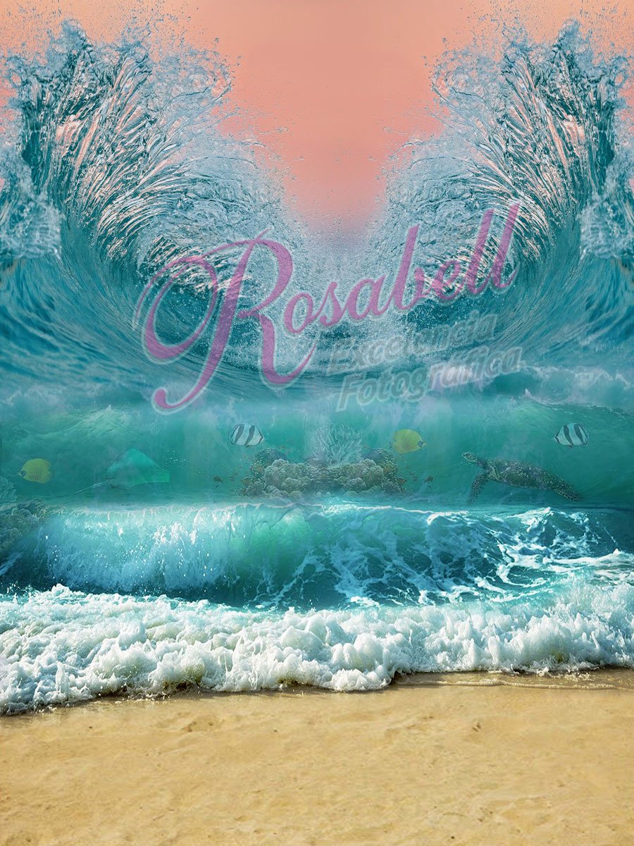 Kate Sommer Strand Wellen Geburtstag Hintergrund von Rosabell Photography - Kate Backdrop.de