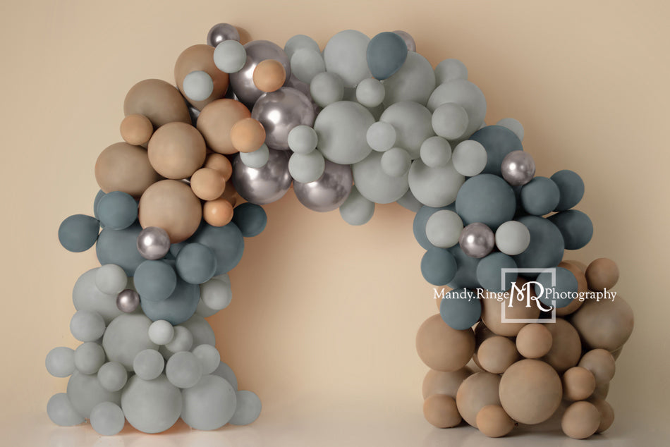 Kate Blau Luftballon Bogen Hintergrund von Mandy Ringe Photography - Kate Backdrop.de