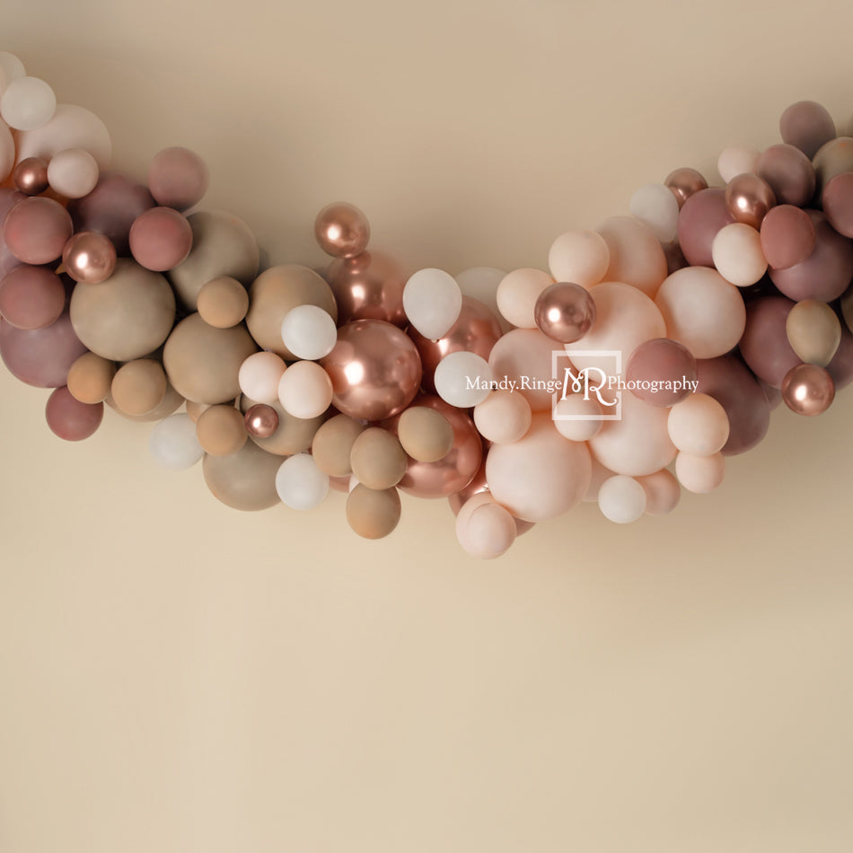 Kate Boho Luftballons Hintergrund Rosa Geburtstag von Mandy Ringe Photography - Kate Backdrop.de