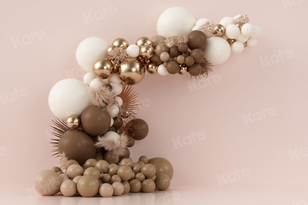 Kate Boho Luftballons Hintergrund Cake Smash Herbst von Uta Mueller Photography