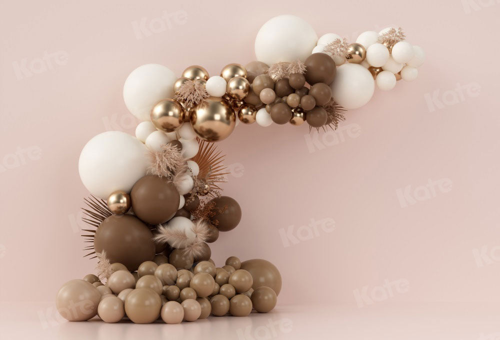 Kate Boho Luftballons Hintergrund Cake Smash Herbst von Uta Mueller Photography - Kate Backdrop.de