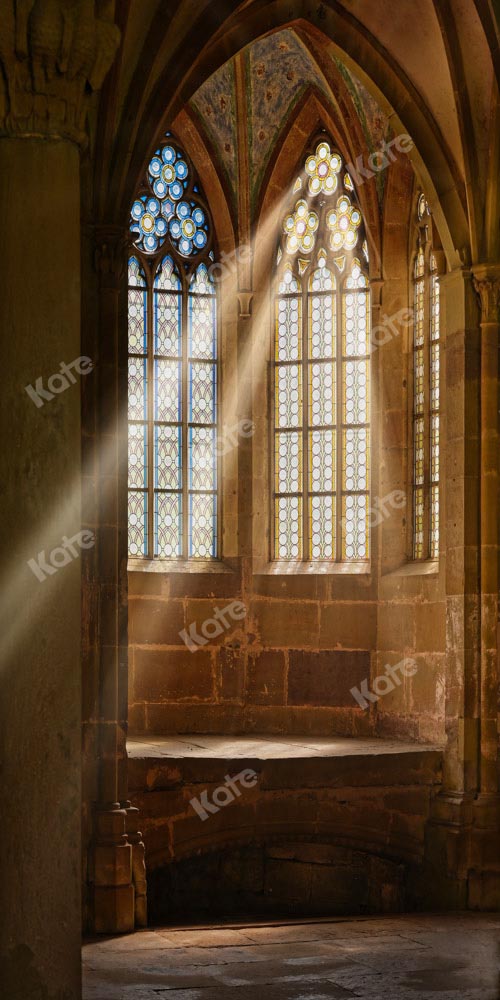 Kate Kirche Fenster Hintergrund Sonnenlicht Gebäude von Chain Photography - Kate Backdrop.de