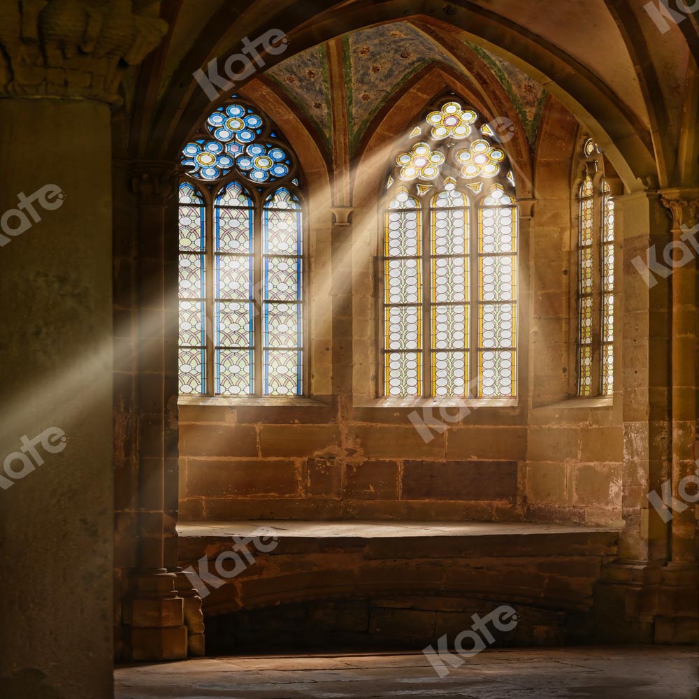 Kate Kirche Fenster Hintergrund Sonnenlicht Gebäude von Chain Photography - Kate Backdrop.de