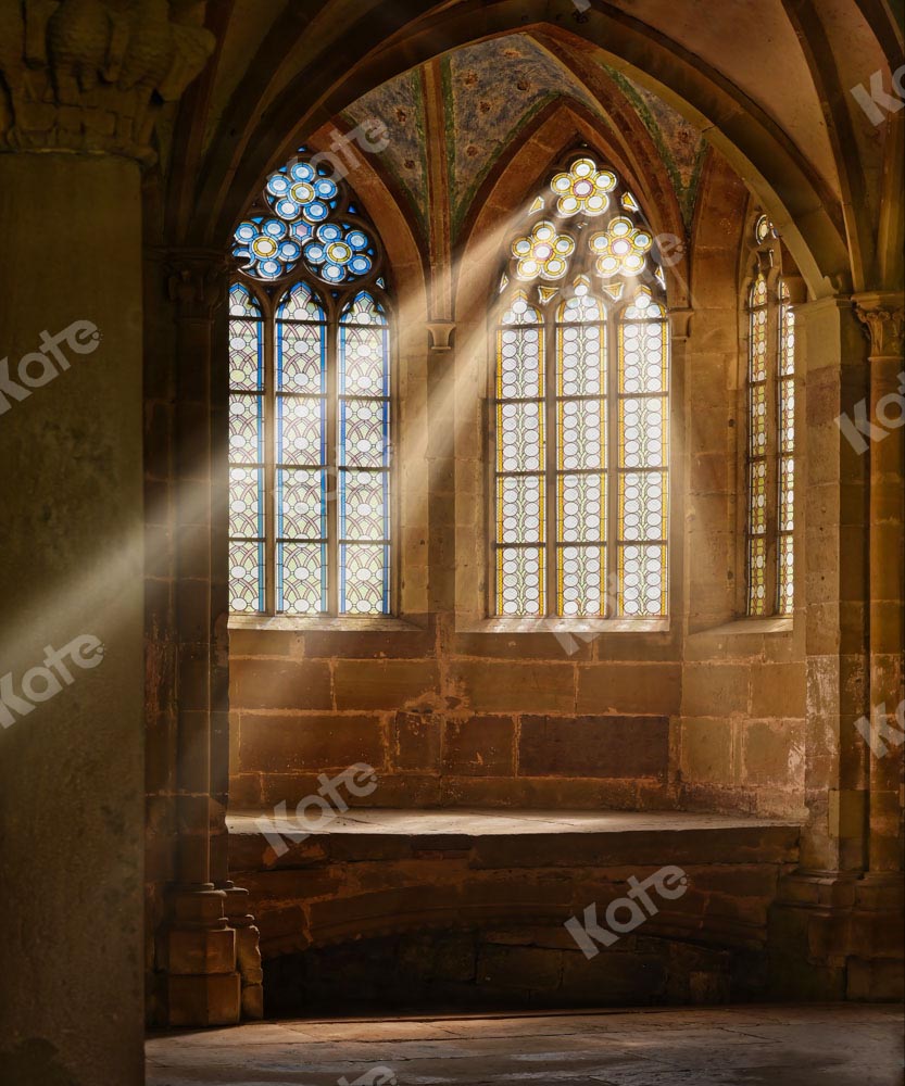 Kate Kirche Fenster Hintergrund Sonnenlicht Gebäude von Chain Photography - Kate Backdrop.de