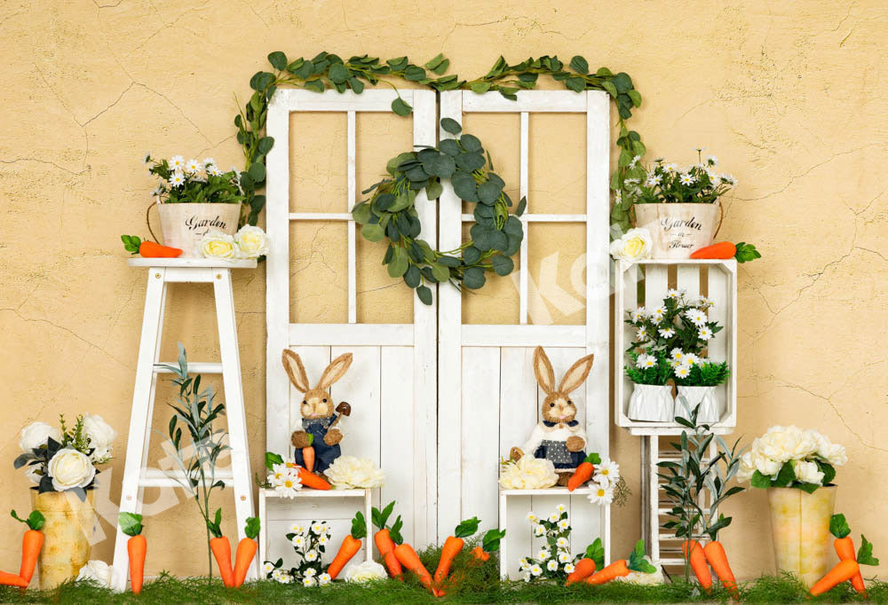 Kate Ostern Hasen Hintergrund gelbe Wand von Emetselch - Kate Backdrop.de