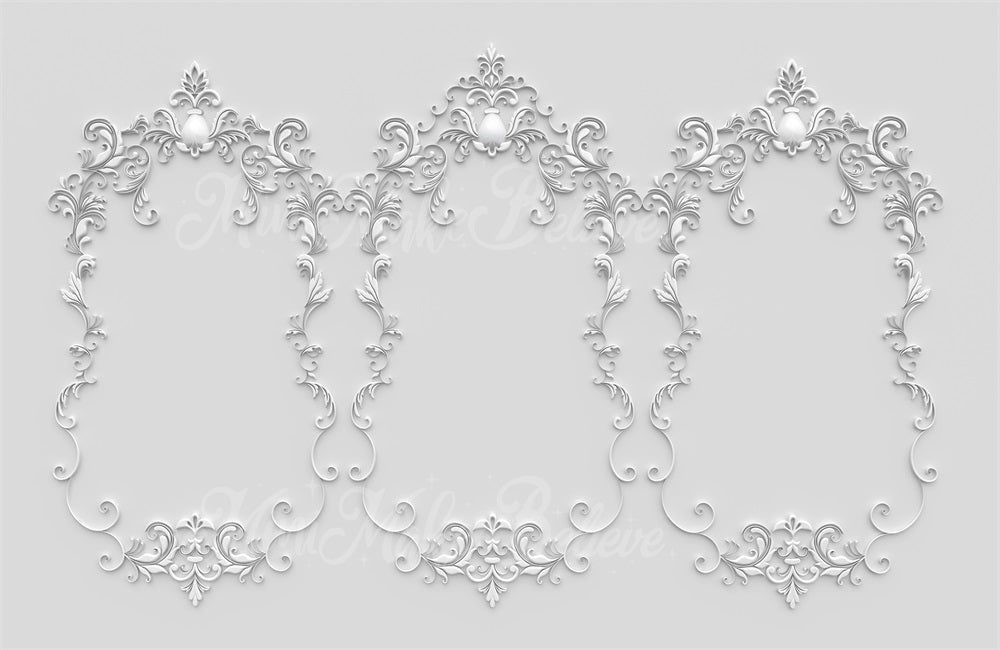 Kate elegant Barock Hintergrund Alles Weiße Wand von Mini MakeBelieve - Kate Backdrop.de