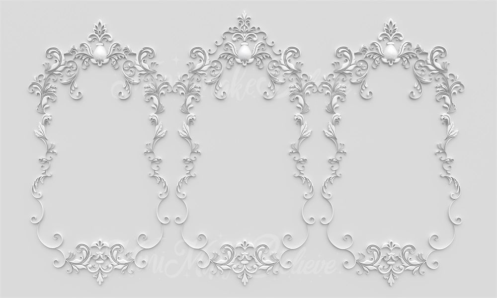 Kate elegant Barock Hintergrund Alles Weiße Wand von Mini MakeBelieve - Kate Backdrop.de