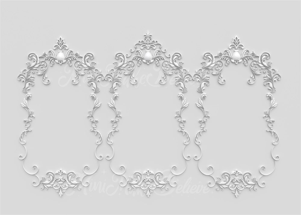 Kate elegant Barock Hintergrund Alles Weiße Wand von Mini MakeBelieve - Kate Backdrop.de