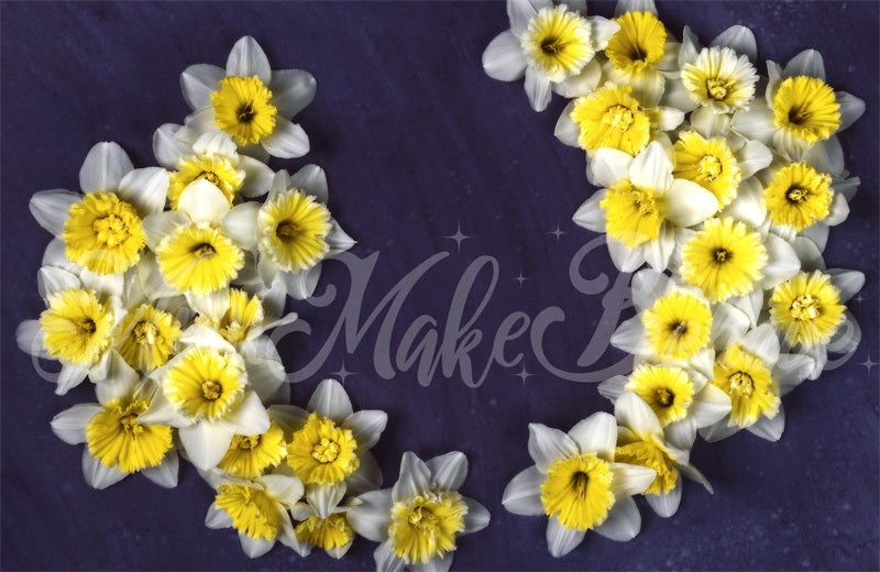 Kate Fine Art Blumenhintergrund Narzissen Neugeborene Mutterschaft von Mini MakeBelieve - Kate Backdrop.de