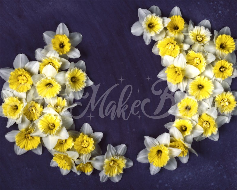Kate Fine Art Blumenhintergrund Narzissen Neugeborene Mutterschaft von Mini MakeBelieve - Kate Backdrop.de