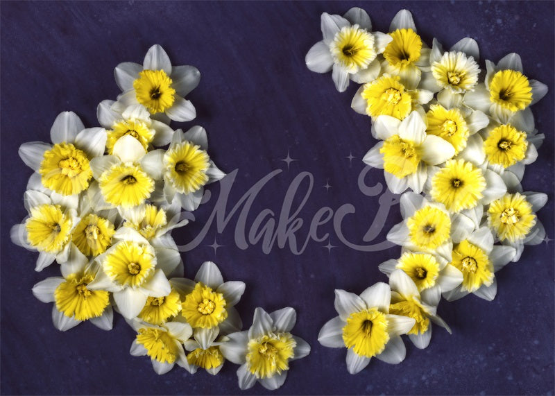 Kate Fine Art Blumenhintergrund Narzissen Neugeborene Mutterschaft von Mini MakeBelieve