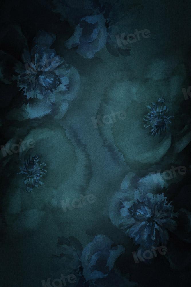 Kate Fine Art Blume blau-grüner Hintergrund von GQ