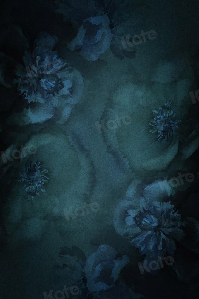 Kate Fine Art Blume blau-grüner Hintergrund von GQ - Kate Backdrop.de