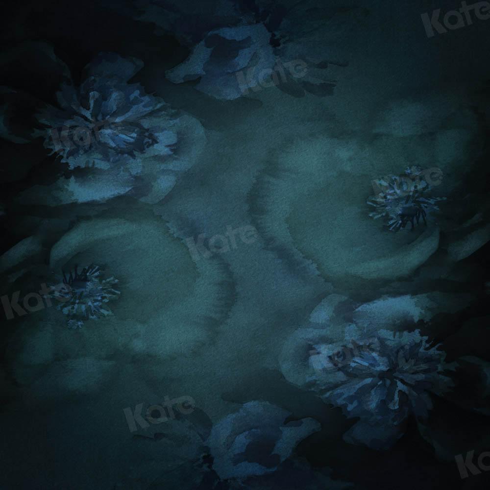 Kate Fine Art Blume blau-grüner Hintergrund von GQ - Kate Backdrop.de