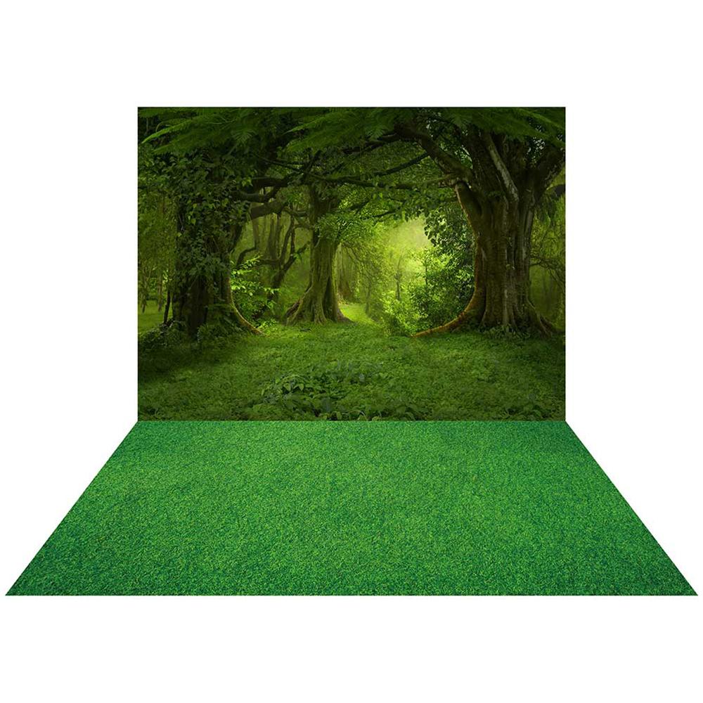 Kate Wald Fantastisch Studio Hintergrund+Grüne Grünland-Gummi-Bodenmatte - Kate Backdrop.de