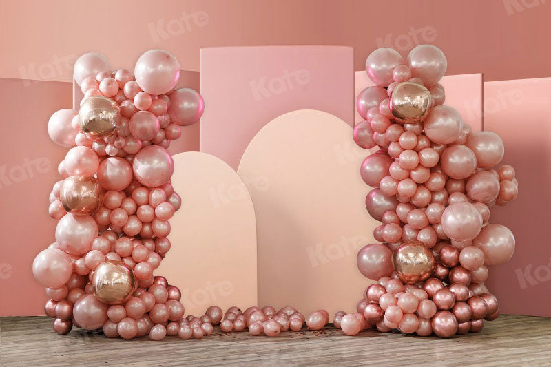 Kate Boho Rosa Luftballons Hintergrund Cake Smash Hochzeit Party von Uta Mueller Photography - Kate Backdrop.de