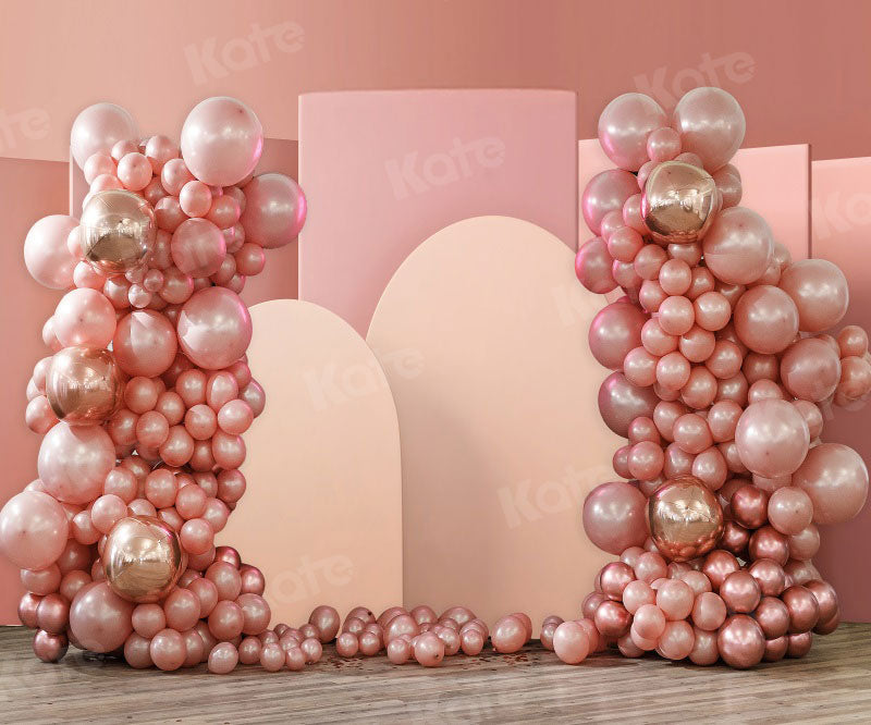 Kate Boho Rosa Luftballons Hintergrund Cake Smash Hochzeit Party von Uta Mueller Photography - Kate Backdrop.de