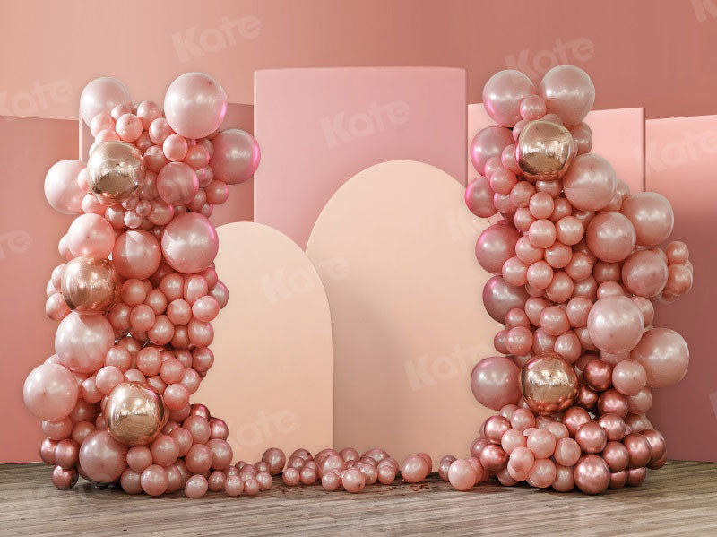 Kate Boho Rosa Luftballons Hintergrund Cake Smash Hochzeit Party von Uta Mueller Photography