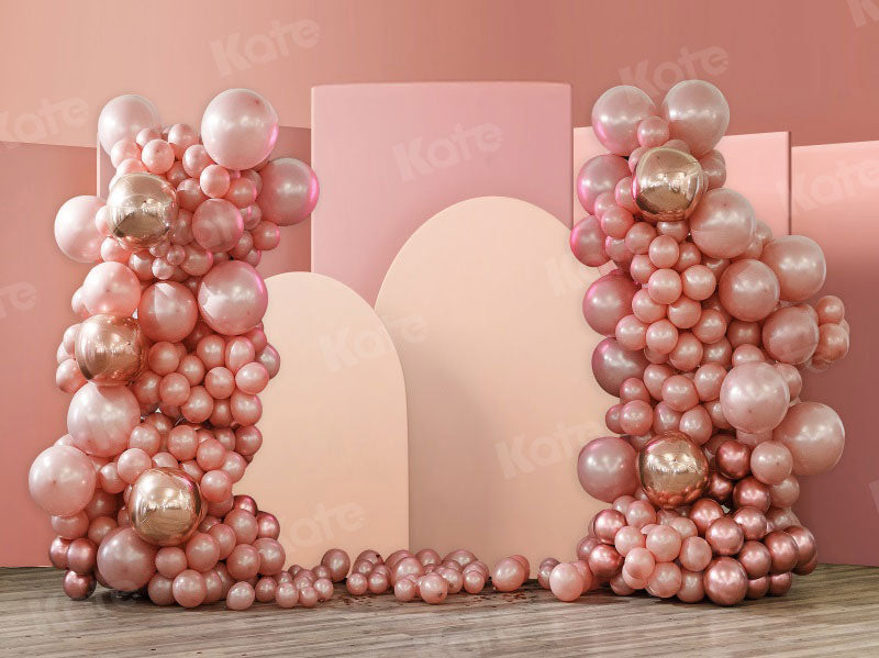 Kate Boho Rosa Luftballons Hintergrund Cake Smash Hochzeit Party von Uta Mueller Photography - Kate Backdrop.de