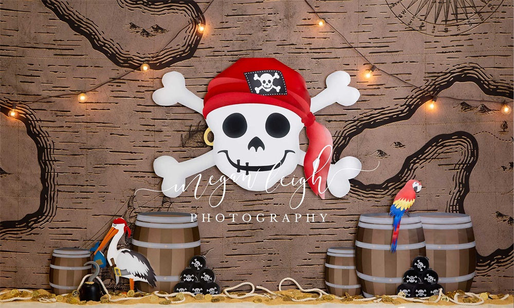 Kate Piratahoy Sommer Hintergrund Cake Smash Geburtstag  von Megan Leigh Photography