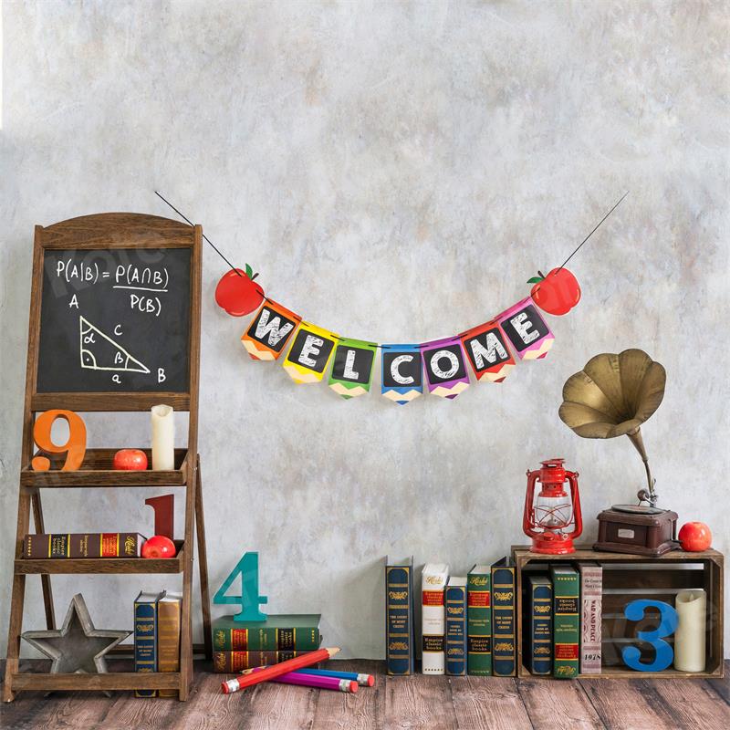 Kate Schulanfang Schule Bücher Hintergrund Klassenzimmer für Fotografie - Kate Backdrop.de