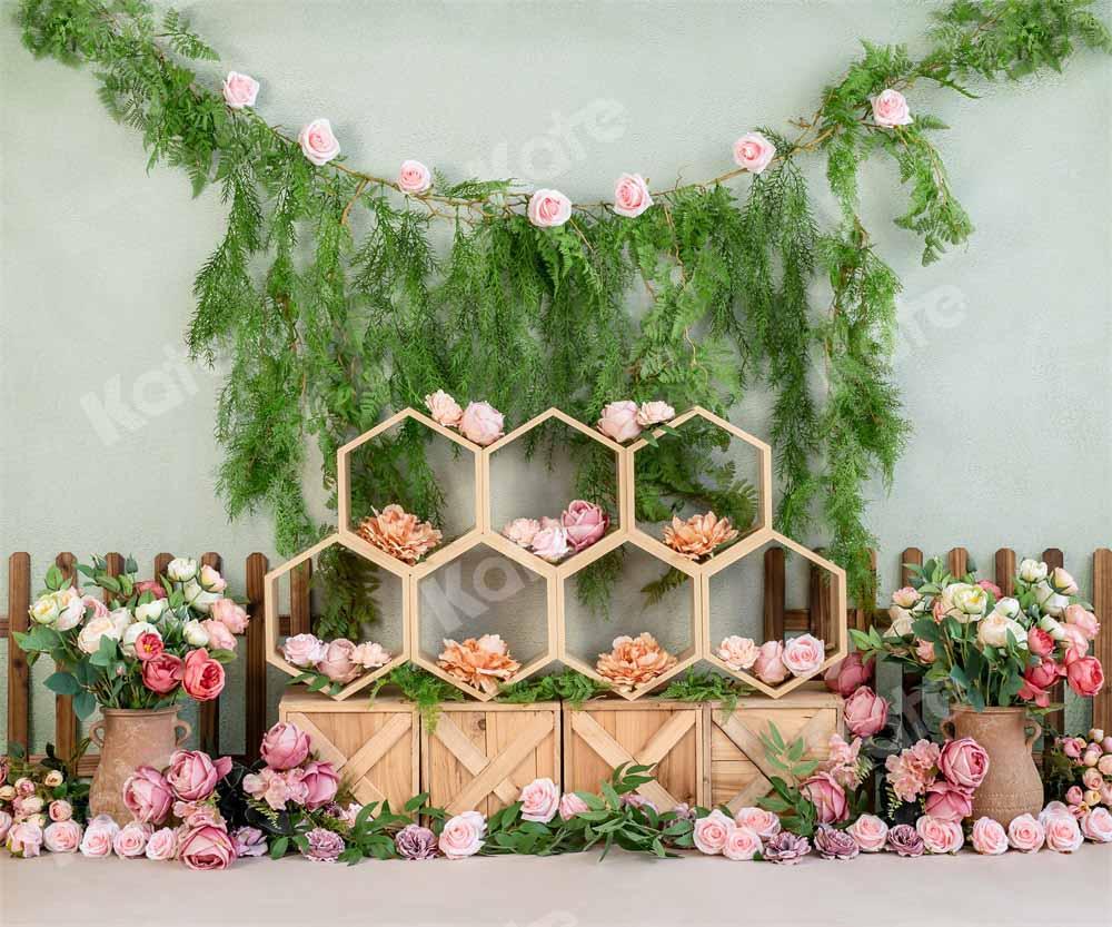 Kate Frühling Cake Smash Hintergrund Blumen von Emetselch - Kate Backdrop.de