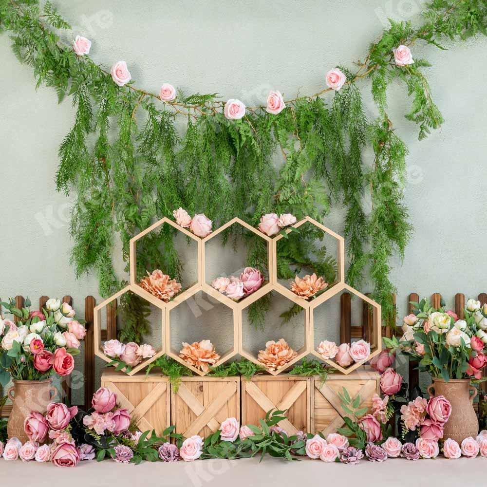 Kate Frühling Cake Smash Hintergrund Blumen von Emetselch - Kate Backdrop.de