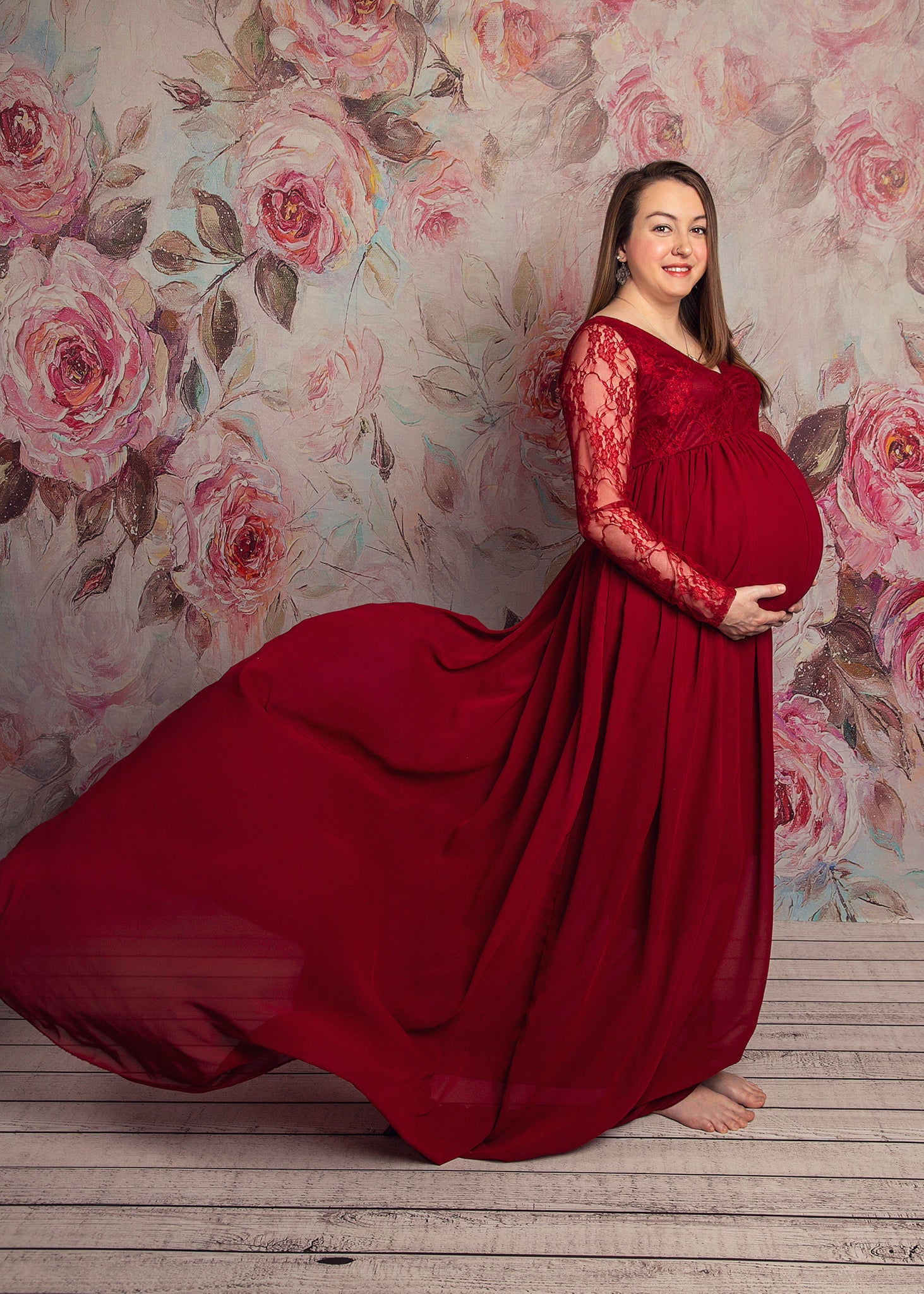 Kate Florals Fine Art Blumen Hintergrund für Mutterschaft Fotografie