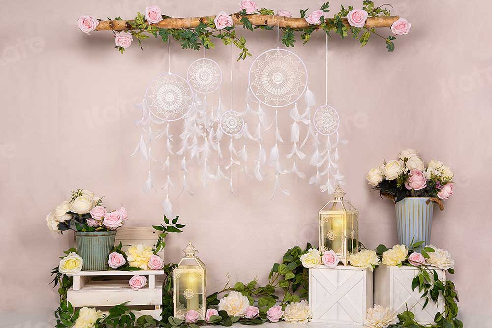 Kate Frühling / Muttertag rosa Rose Boho Hintergrund von Emetselch - Kate Backdrop.de
