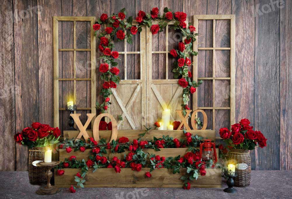 Kate Valentinstag Hintergrund Rose XOXO Holz von Emetselch