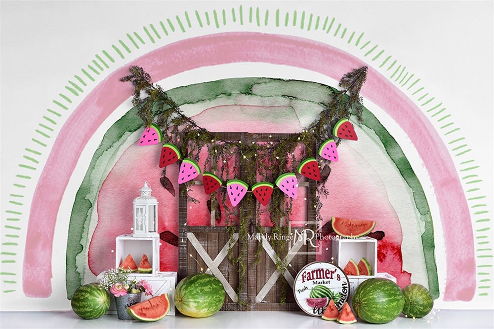 Kate Wassermelonen Geburtstag Hintergrund von Mandy Ringe Photography - Kate Backdrop.de