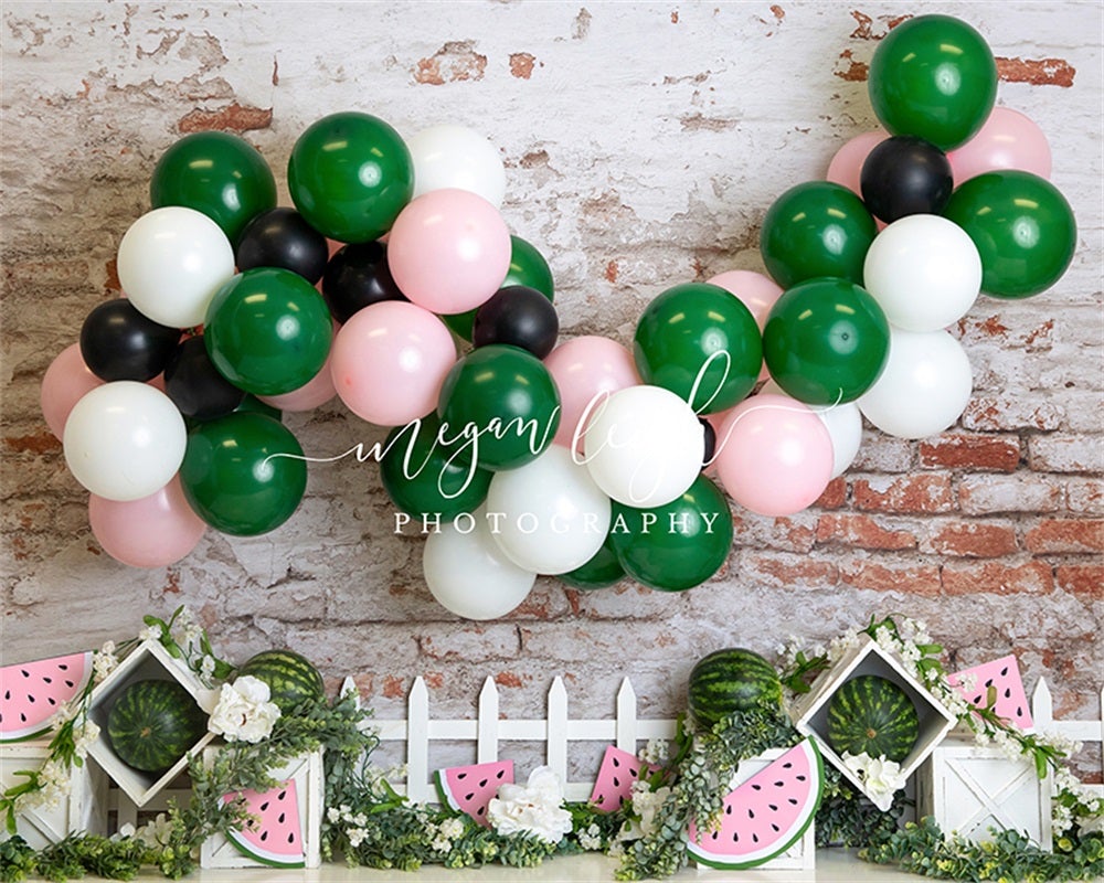 Kate Wassermelone Sommer Geburtstag Hintergrund für Fotografie von Megan Leigh Photography - Kate Backdrop.de