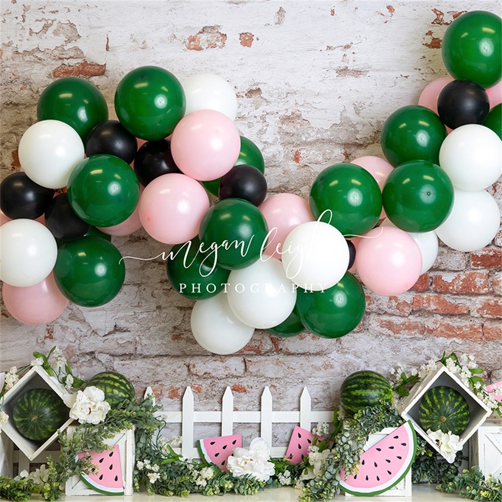 Kate Wassermelone Sommer Geburtstag Hintergrund für Fotografie von Megan Leigh Photography - Kate Backdrop.de