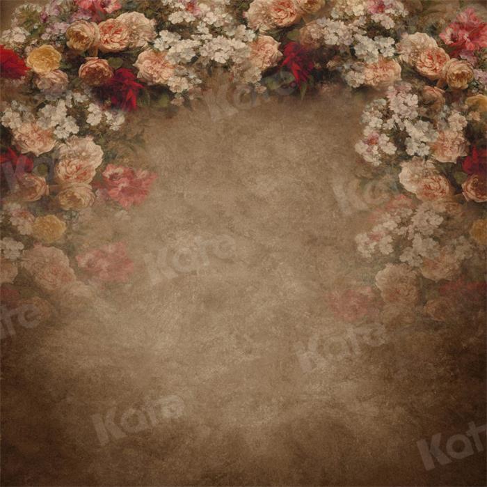 Kate Braun abstrakt Blumen Hintergrund Mädchen für Fotografie - Kate Backdrop.de