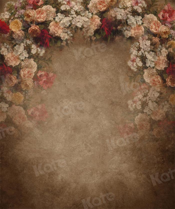 Kate Braun abstrakt Blumen Hintergrund Mädchen für Fotografie - Kate Backdrop.de