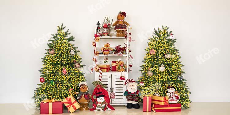 Kate Weihnachten Baum Geschenk Regal Teddybär Hintergrund von Emetselch