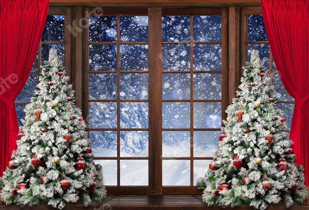 Kate Weihnachten Winter Schnee Fenster Hintergrund