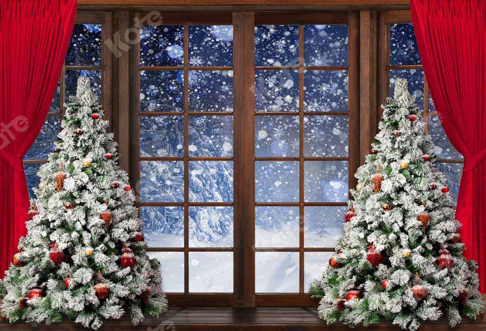 Kate Weihnachten Winter Schnee Fenster Hintergrund von Chain Photography - Kate Backdrop.de