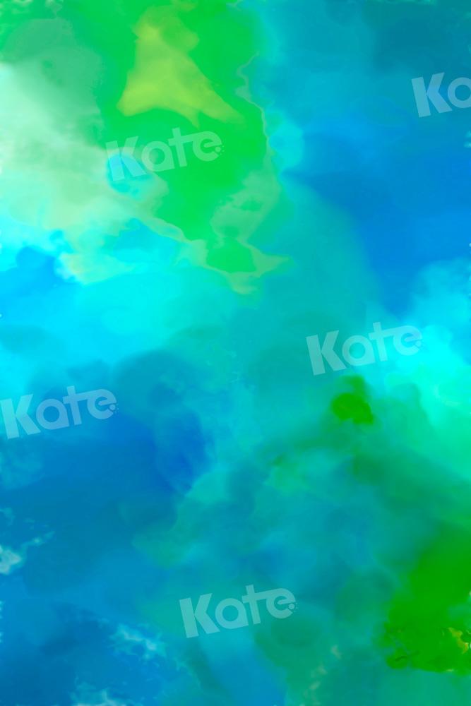 Kate Abstrakter Hintergrund Blau Grün - Kate Backdrop.de