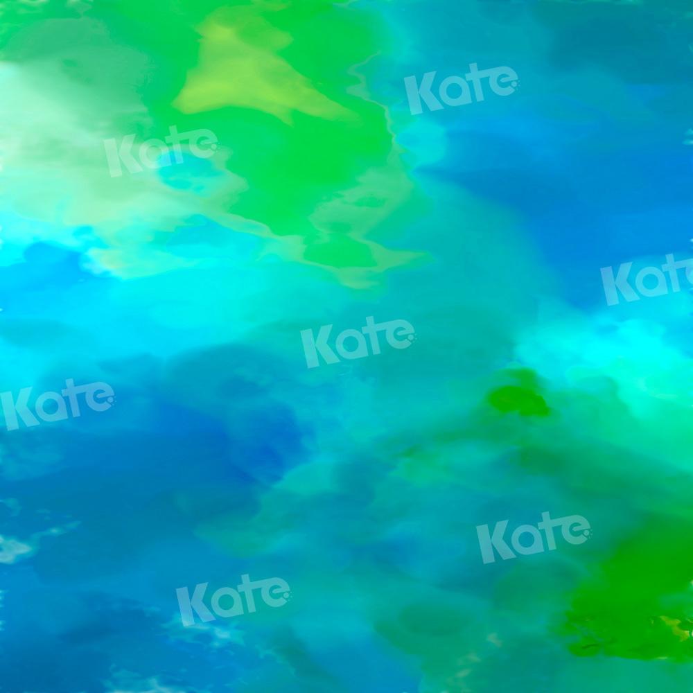 Kate Abstrakter Hintergrund Blau Grün - Kate Backdrop.de