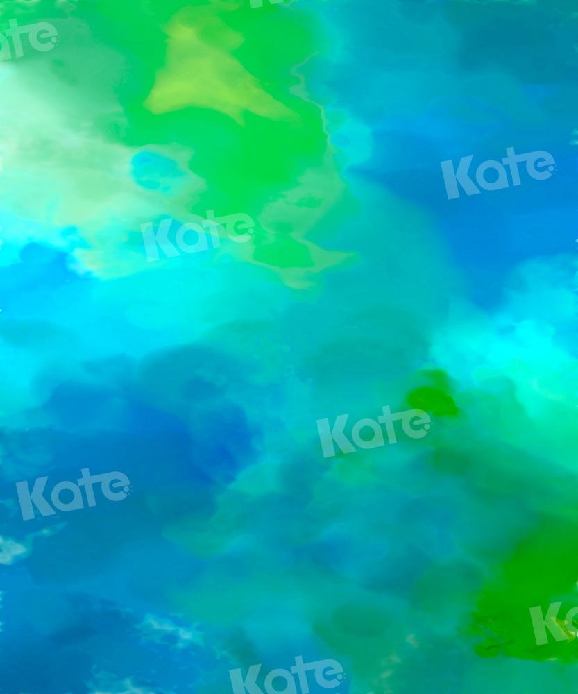 Kate Abstrakter Hintergrund Blau Grün - Kate Backdrop.de