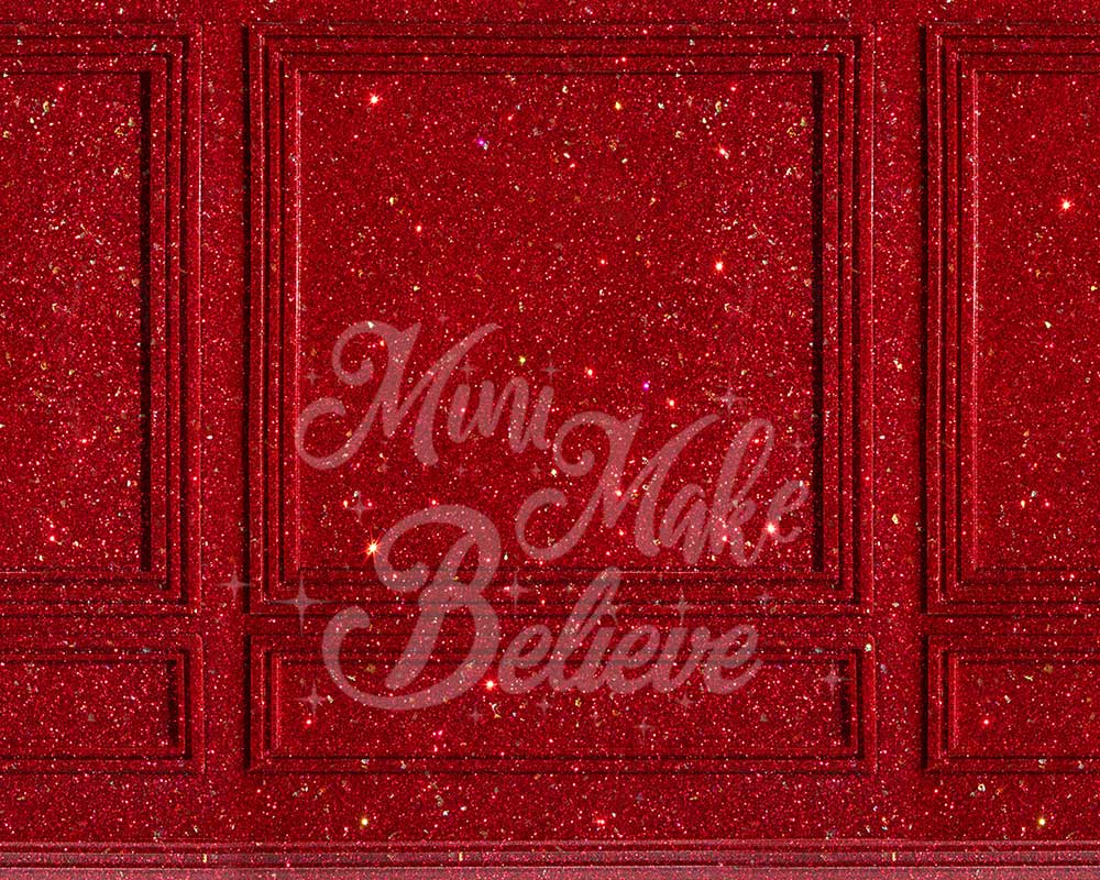 Kate Rot Glitzer Wand Hochzeit Hintergrund von Mini MakeBelieve - Kate Backdrop.de