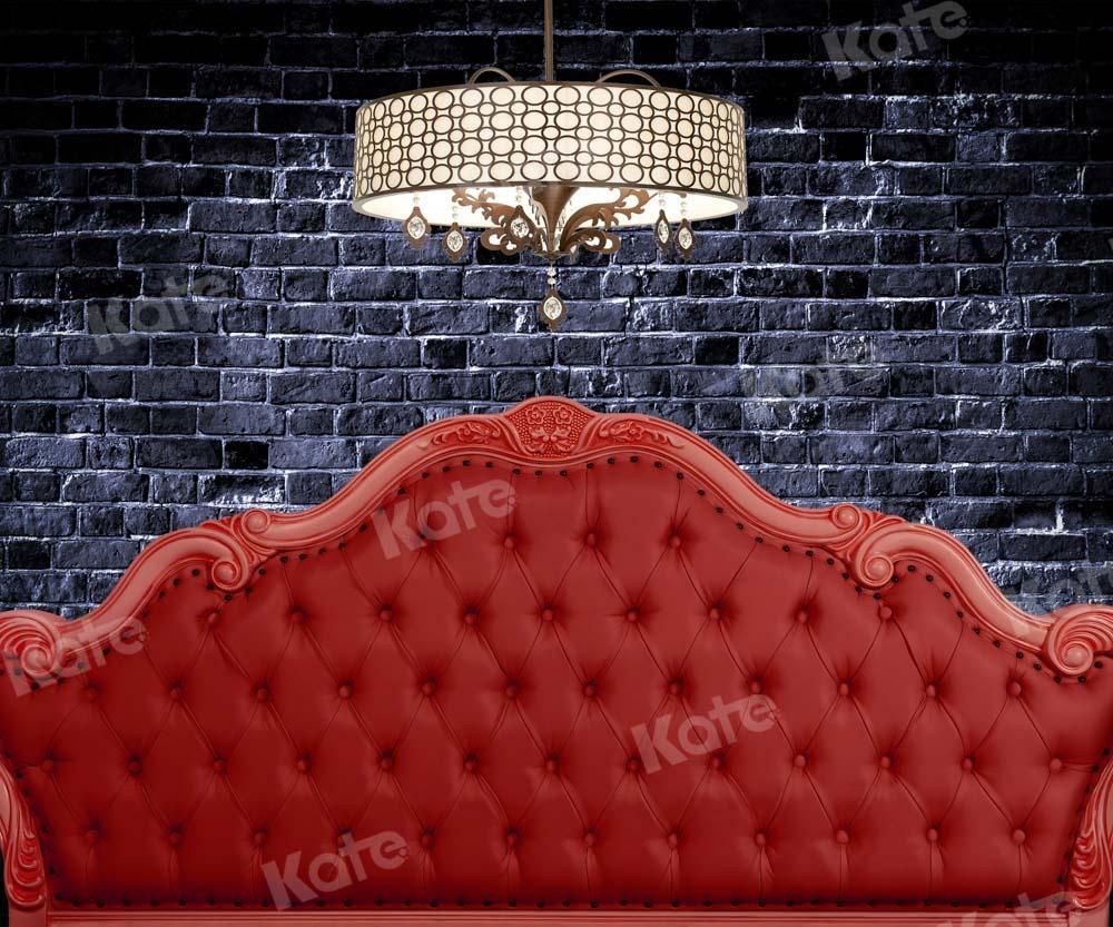 Kate Roter Kopfteil-Hintergrund Boudoir Valentinstag von Chain Photography