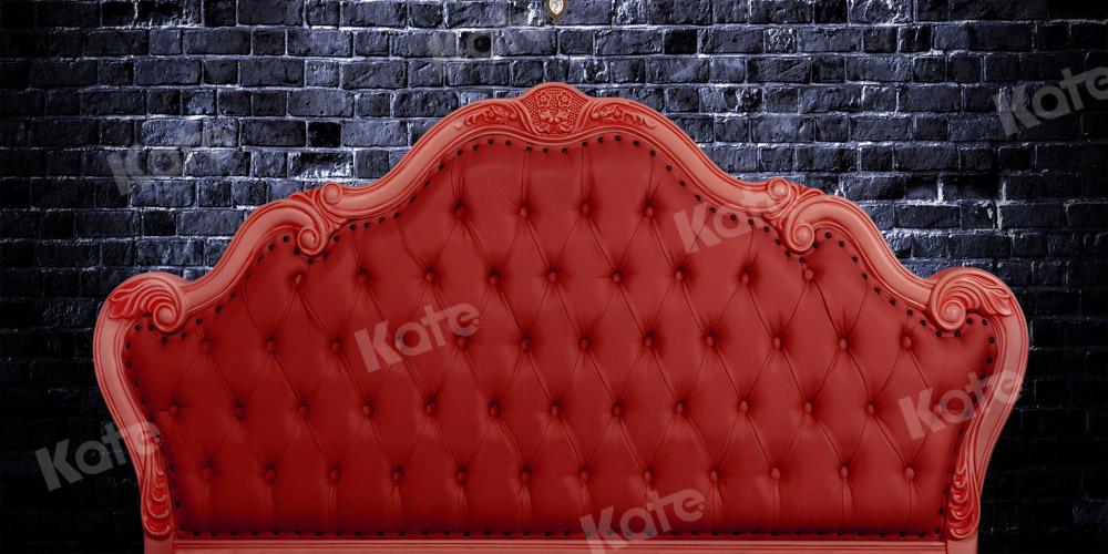 Kate Roter Kopfteil-Hintergrund Boudoir Valentinstag von Chain Photography
