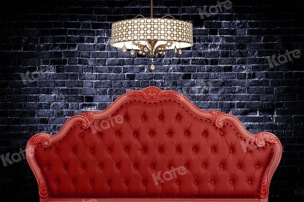 Kate Roter Kopfteil-Hintergrund Boudoir Valentinstag von Chain Photography