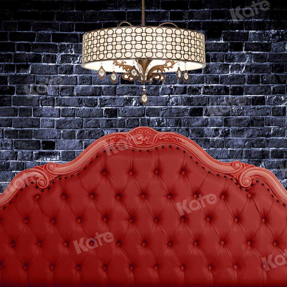 Kate Roter Kopfteil-Hintergrund Boudoir Valentinstag von Chain Photography
